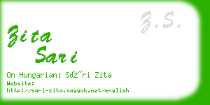 zita sari business card